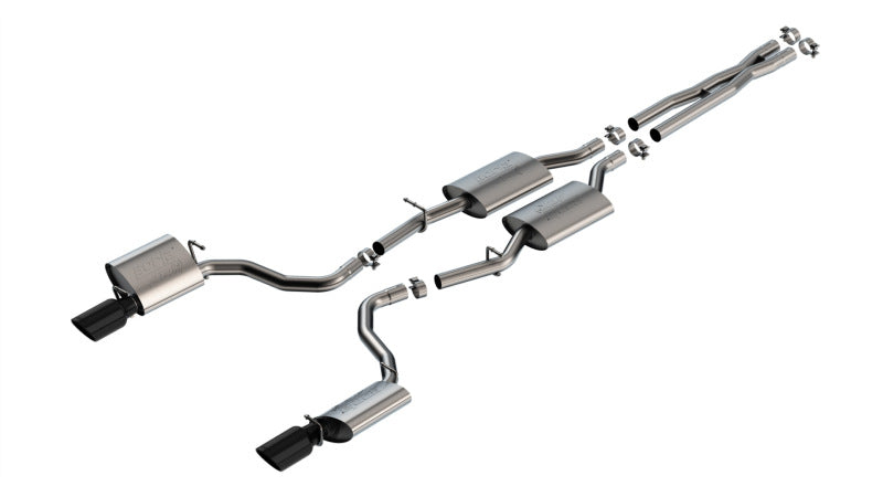 Borla 19-23 Dodge Charger GT 3.6L V6 RWD ATAK Catback Exhaust - Black Chrome Tips 140918BC