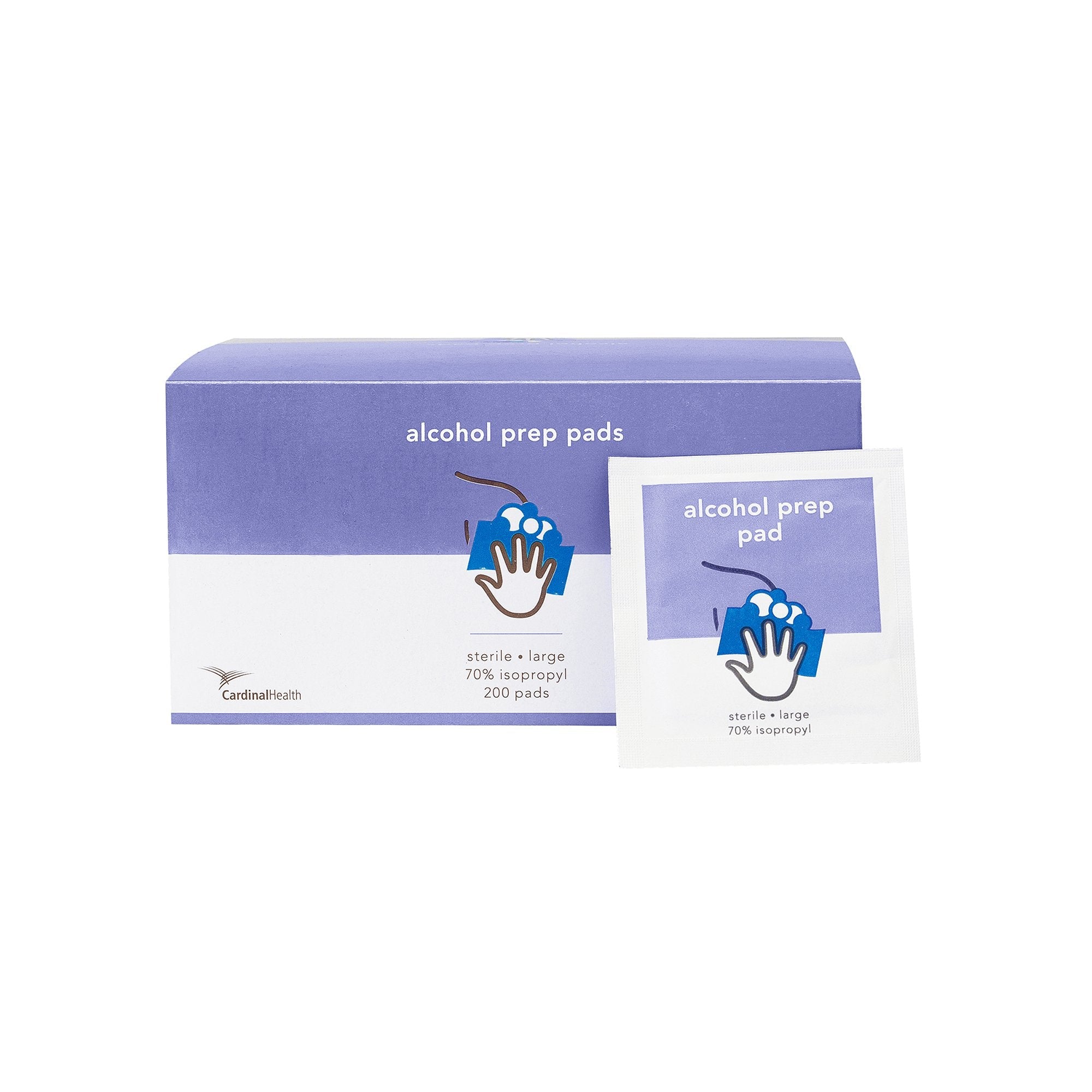 Cardinal Health™ Alcohol Prep Pads, 9 x 4.5 Centimeter, Individually Packaged MW-APL