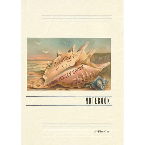 Vintage Lined Notebook Greetings from Jersey Shore, New Jersey - Paperback