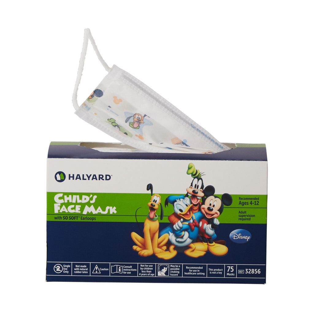 Halyard Procedure Mask Pleated Earloops Child Size Kid Design (Disney) 32856