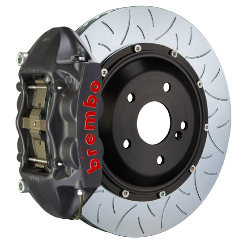 Brembo 06-12 325i (Excl. xDrive) Rear GTS BBK 4 Piston Cast 345x28 2pc Rotor Slotted Type3-Black HA 2P3.8041AS