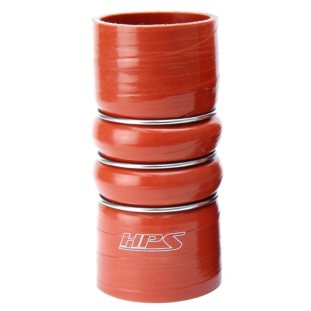 HPS Performance Products HPS 3" ID, Silicone Charge Air Cooler CAC Hose Double Hump Coupler Bellow Hot Side, Ultra High Temp 4-ply Aramid Reinforced, 76mm ID