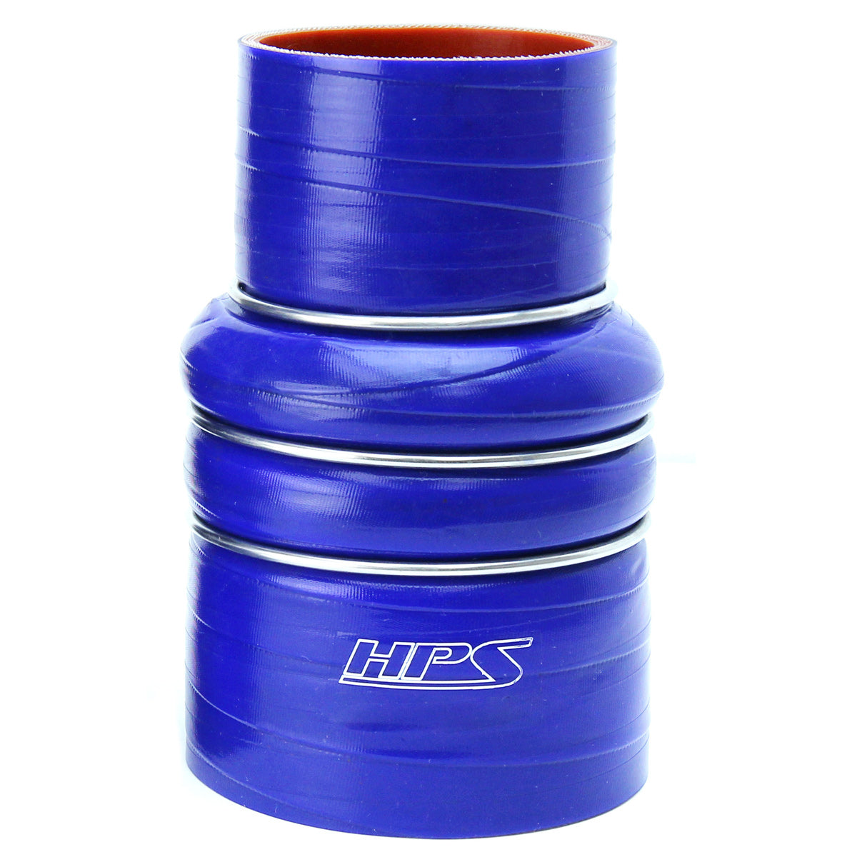 HPS Performance Products HPS 3" - 3-1/2" ID, 6" Length, Silicone Charge Air Cooler CAC Hose Double Hump Reducer Coupler Bellow Cold Side, High Temp 4-ply Reinforced, 76mm - 89mm ID