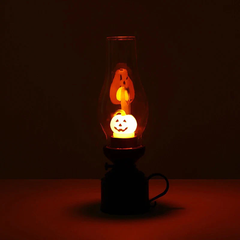 Calcifer Flameless LED Night Light Cartoon Kerosene Lamp Retro Decorative Bedside Candle - PhishStones Products