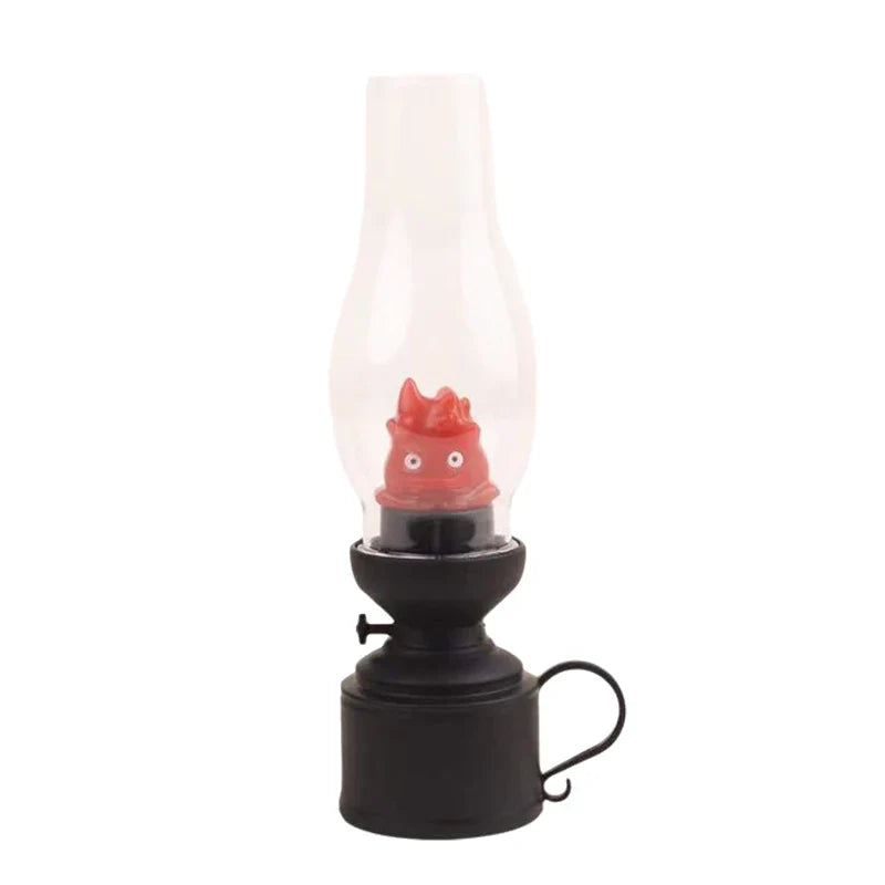 Calcifer Flameless LED Night Light Cartoon Kerosene Lamp Retro Decorative Bedside Candle - PhishStones Products