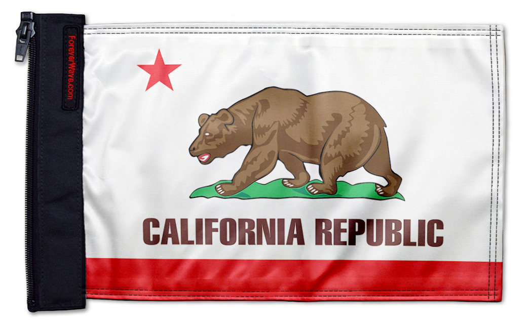 State Flag California 12"x18" Forever Wave Flag for Jeep Wrangler YJ 1986-1995