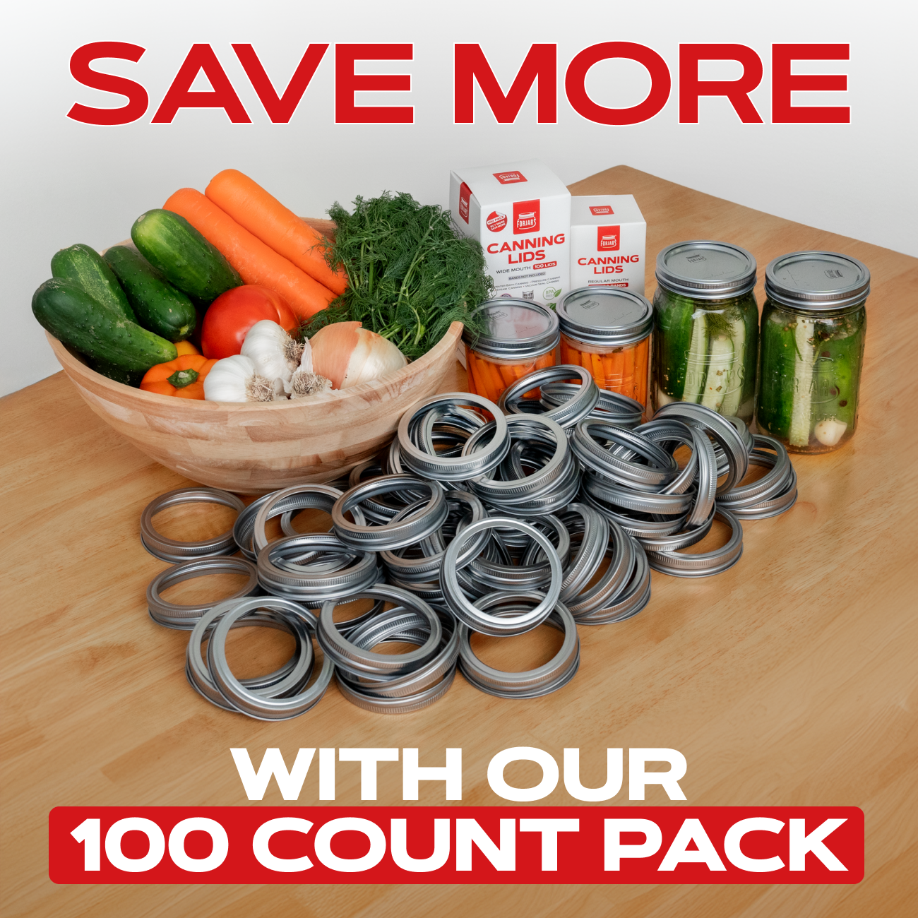 100 Regular Mouth Rings