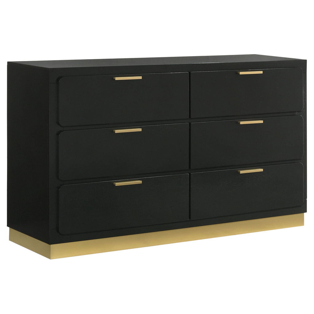Caraway 5 - piece Eastern King Bedroom Set Black - PhishStones Products