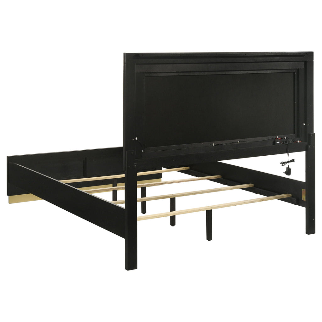 Caraway 5 - piece Eastern King Bedroom Set Black - PhishStones Products