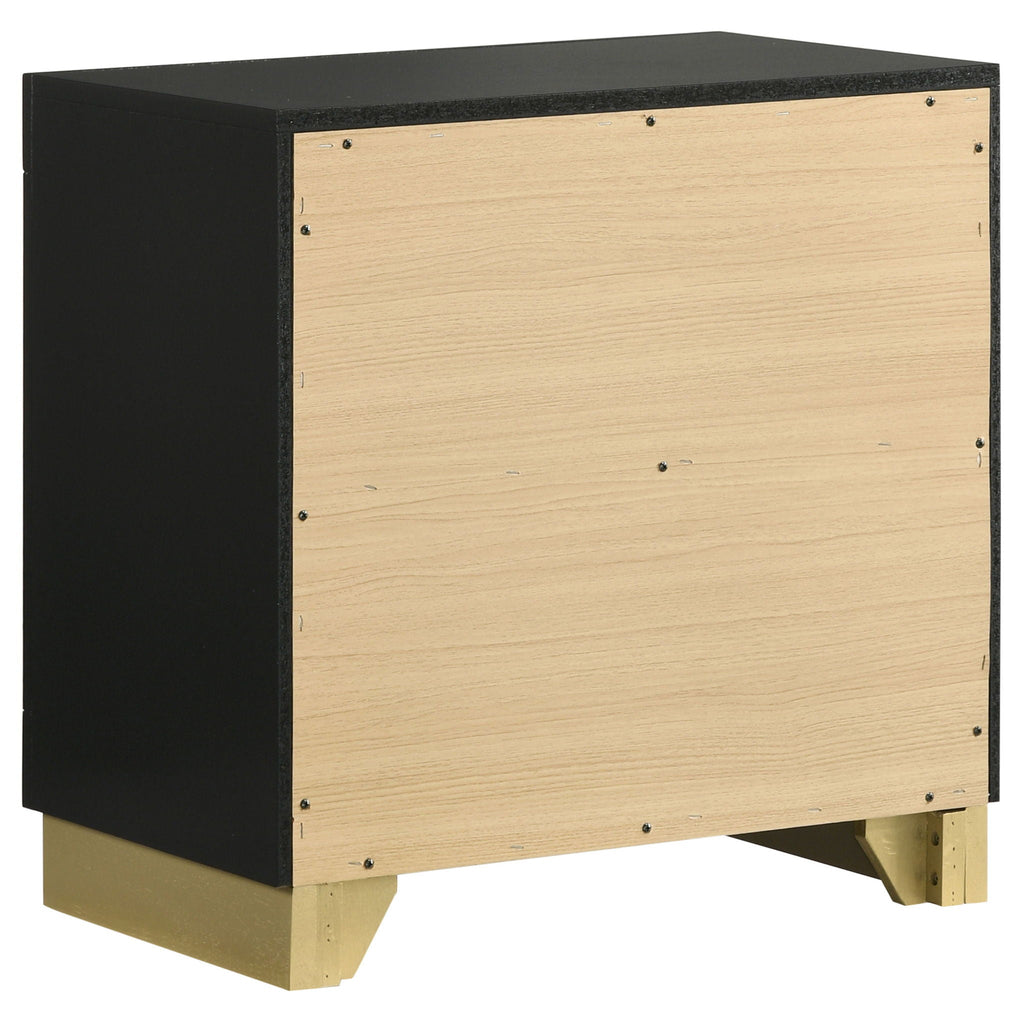 Caraway 5 - piece Eastern King Bedroom Set Black - PhishStones Products