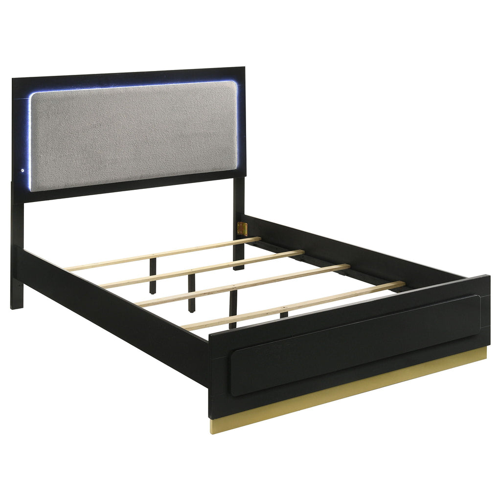 Caraway 5 - piece Eastern King Bedroom Set Black - PhishStones Products