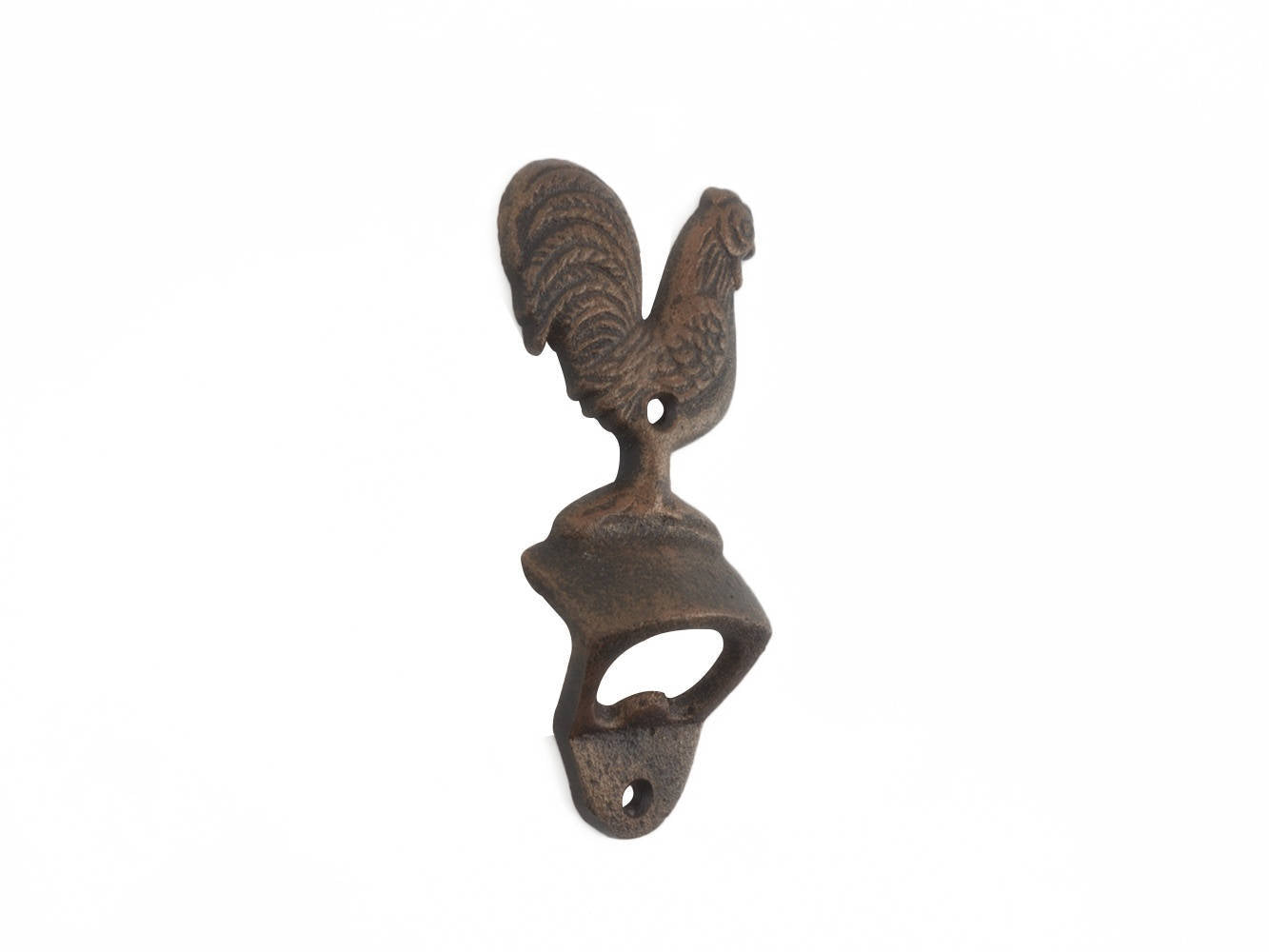 Rustic Copper Cast Iron Rooster Bottle Opener 6""