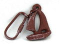 Red Whitewashed Cast Iron Sailboat Key Chain 5""