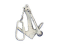 Whitewashed Cast Iron Anchor Key Chain 5""