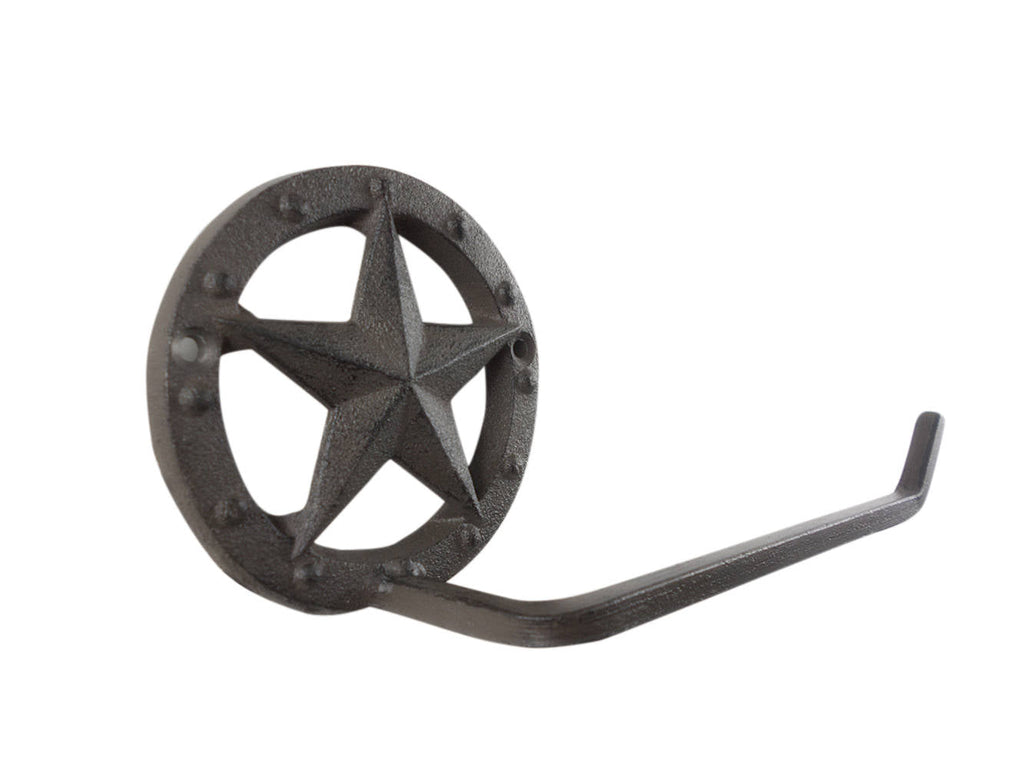 Cast Iron Lone Star Bathroom Toilet Paper Holder 10""