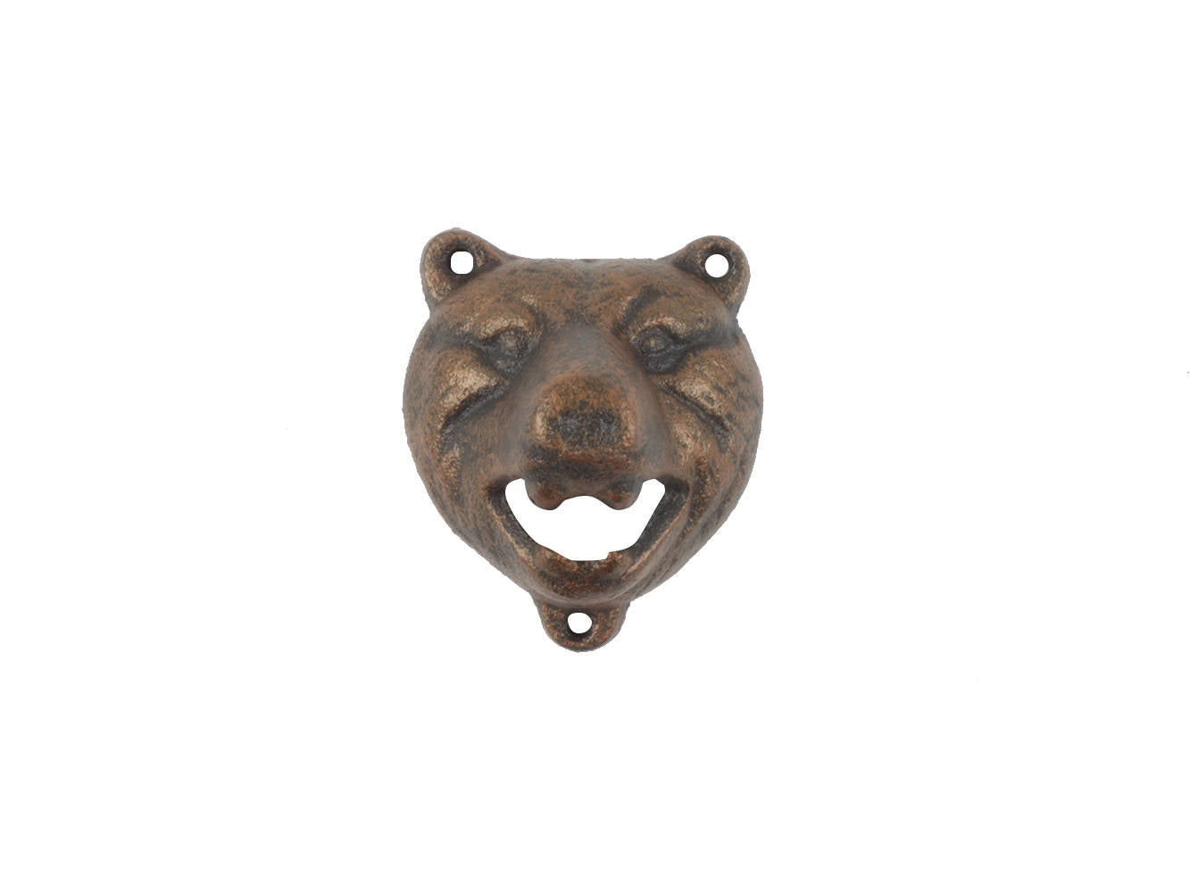 Rustic Copper Cast Iron Bear Bottle Opener 4""