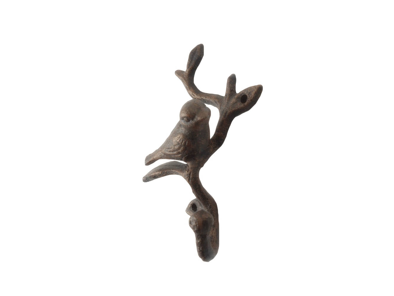 Rustic Copper Cast Iron Decorative Bird Hook 6""
