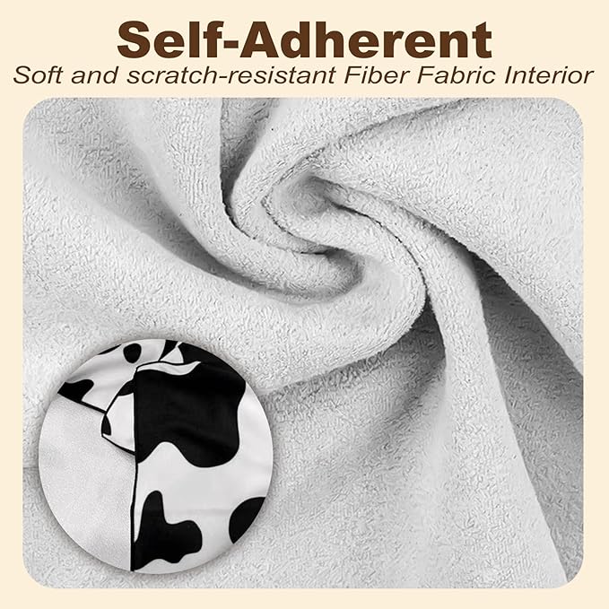 Cat Grooming Wrap, [XXL] Cat Restraint Wrap for Nail Clipping, Ear Cleaning, and Teeth Brushing, Self - Adherent, Anti - Bite, Anti - Scratch, Anti Scratch, Cow White - PhishStones Products