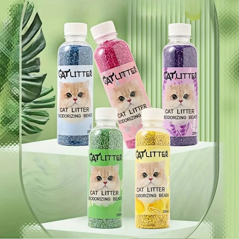 Cat Litter Deodorizer Beads Bottle - Odor Eliminator & Litter Box Freshener - PhishStones Products