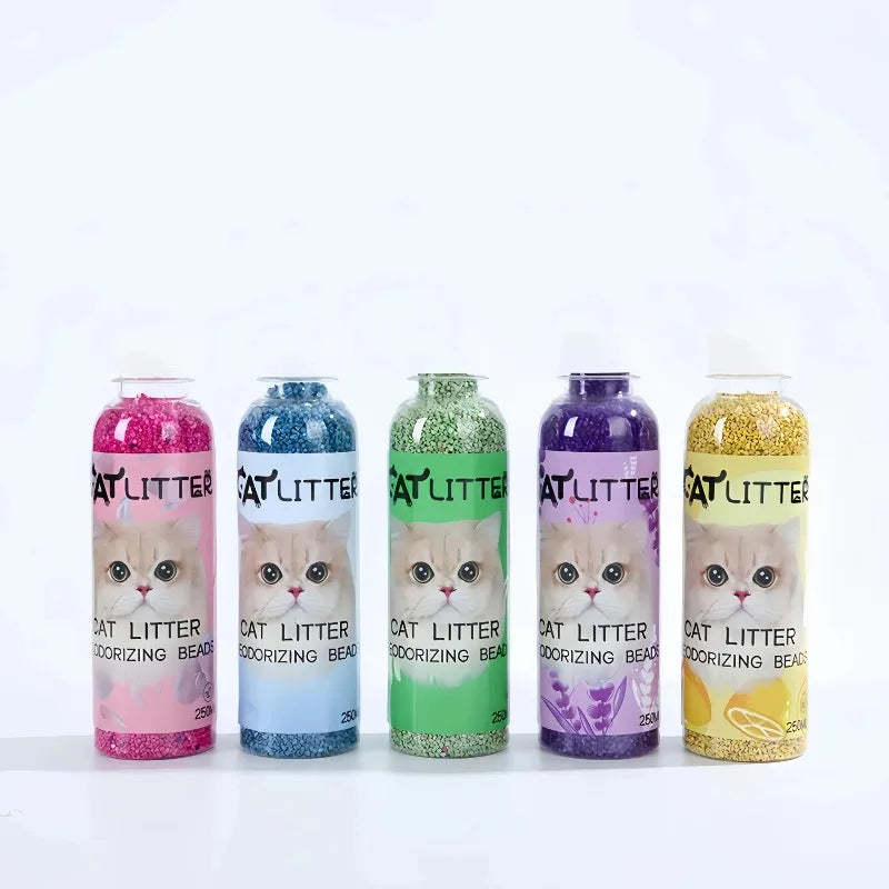 Cat Litter Deodorizer Beads Bottle - Odor Eliminator & Litter Box Freshener - PhishStones Products