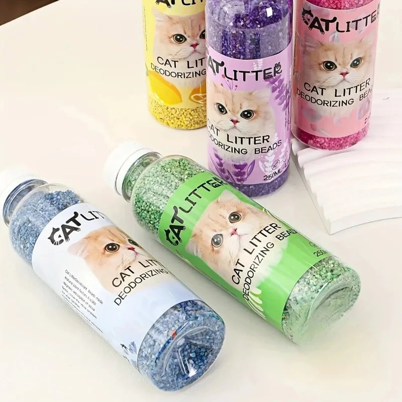 Cat Litter Deodorizer Beads Bottle - Odor Eliminator & Litter Box Freshener - PhishStones Products