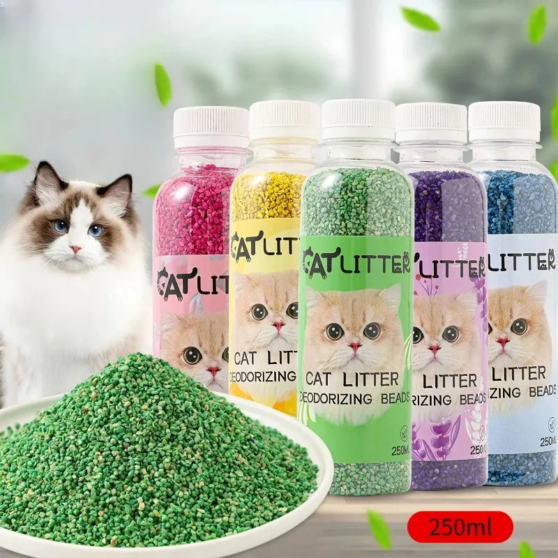 Cat Litter Deodorizer Beads Bottle - Odor Eliminator & Litter Box Freshener - PhishStones Products
