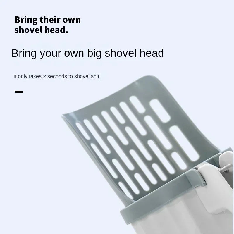 Cat Litter Scoop with Refill Bags - Self - Cleaning Litter Shovel with Waste Bin - PhishStones Products