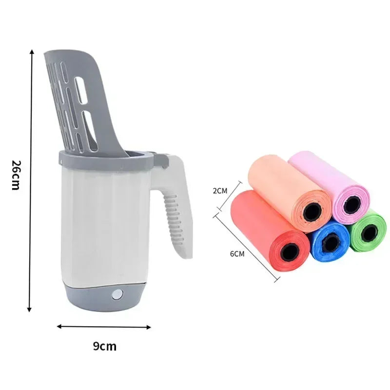 Cat Litter Scoop with Refill Bags - Self - Cleaning Litter Shovel with Waste Bin - PhishStones Products