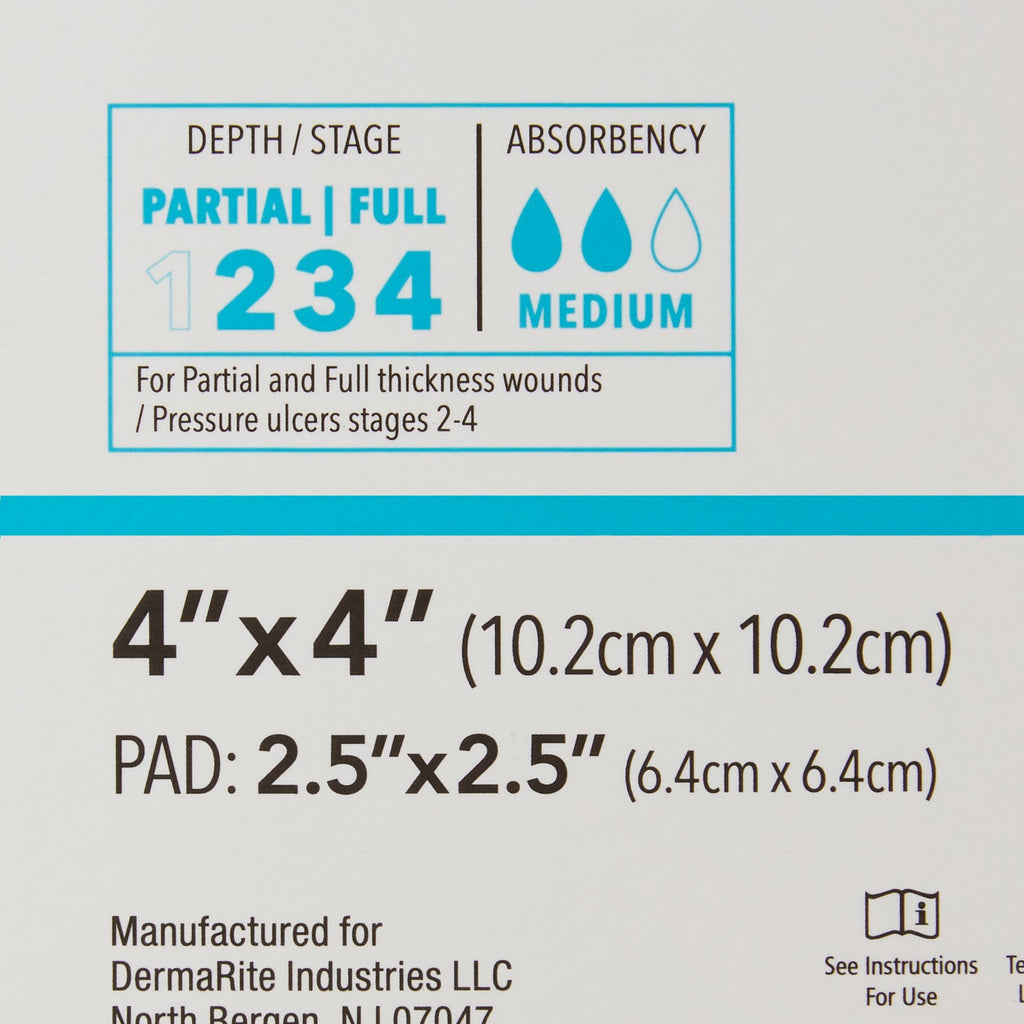 ComfortFoam™ Border Lite Thin Bordered Foam Wound Dressing, 4 x 4 Inch 47440