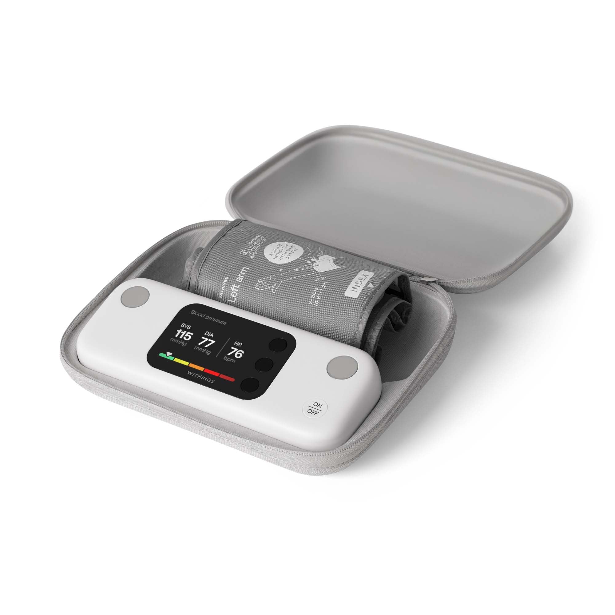 Withings® Smarthealth Digital Blood Pressure Monitor Adult Nylon Arm Cuff Mobile Desk Model - WPM07-08-ALL-INT