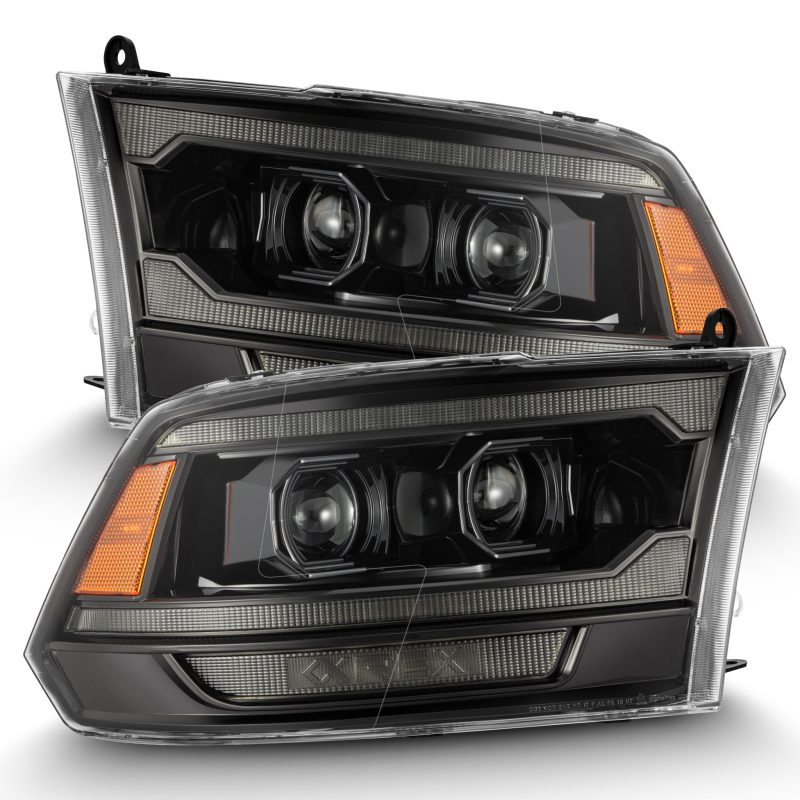 AlphaRex 09-18 Ram 2500 LUXX LED Proj Headlight Plank Style Alpha Blk w/Activ Light/Seq Signal/DRL 880560 *Discontinued