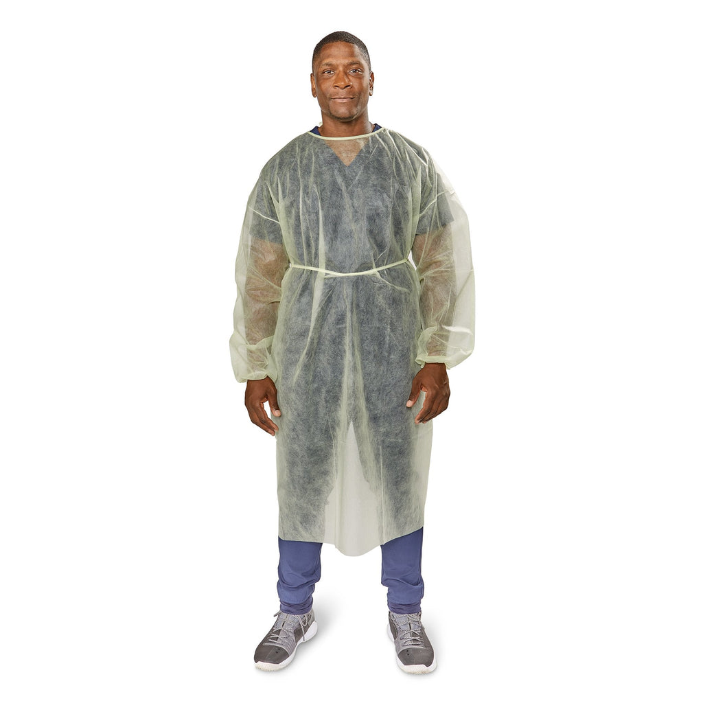 McKesson Nonrated Isolation Gowns, Yellow, Extra Large 16-NRENWTCY8-XL