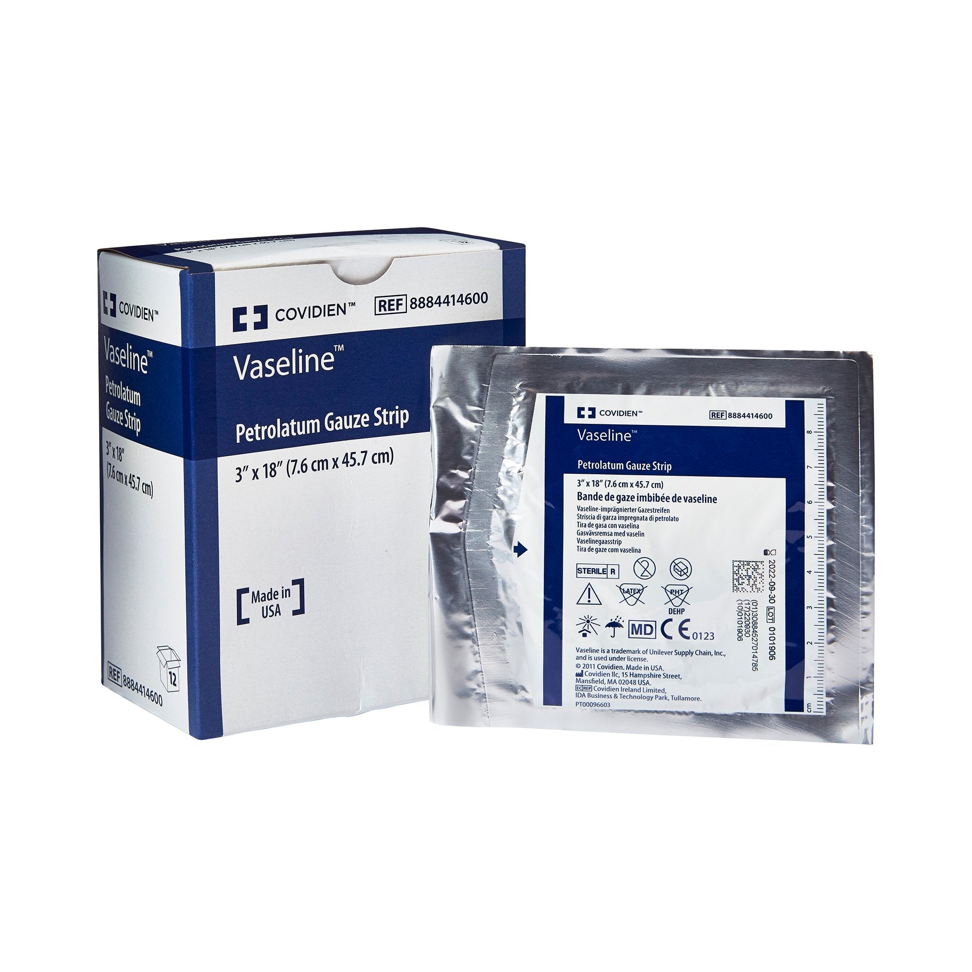 Vaseline® Petrolatum Impregnated Dressing, 3 x 18 Inch 8884414600