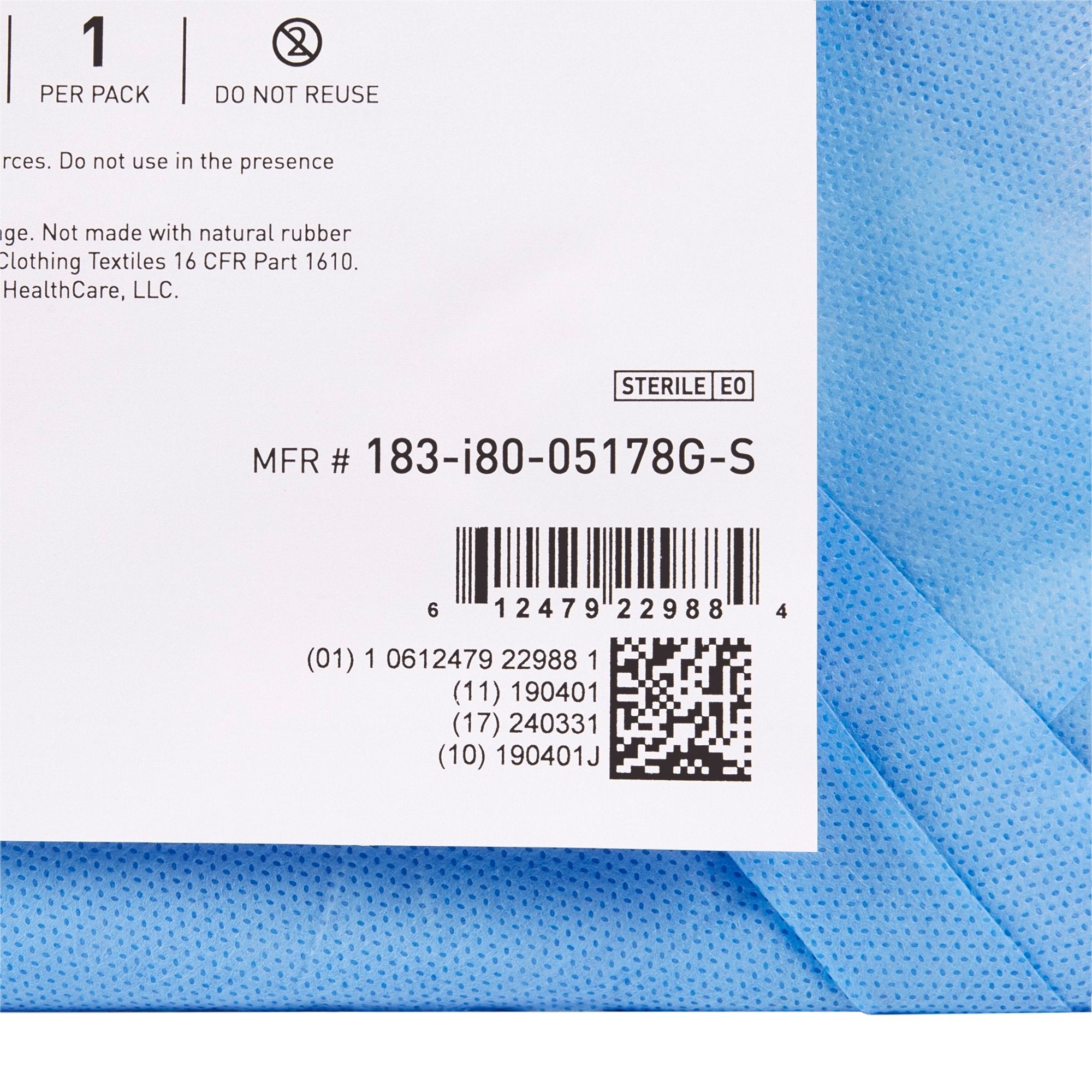 McKesson Sterile Minor Procedure Drape, 48 x 60 Inch 183-I80-05178G-S