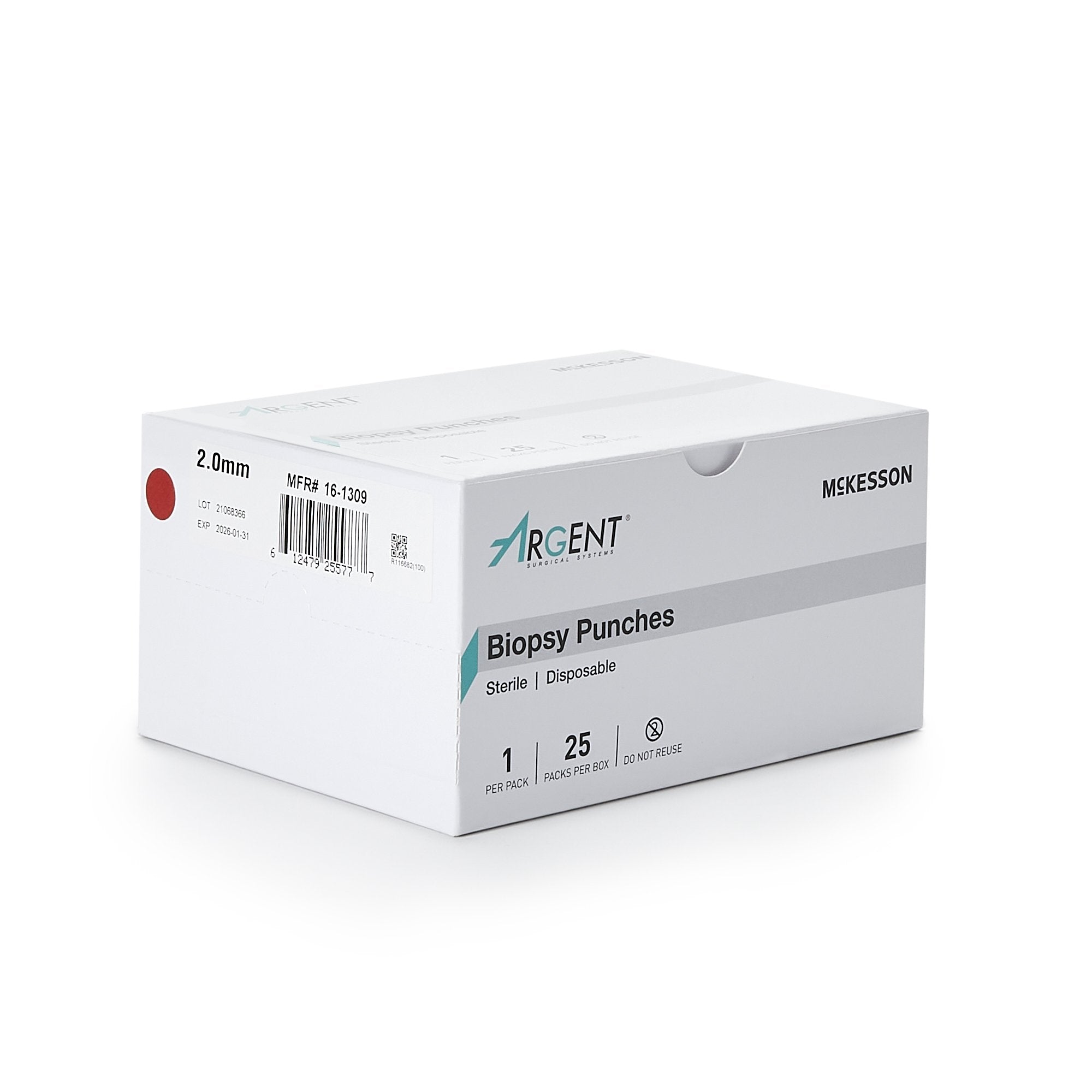 McKesson Argent™ Disposable Biopsy Punches, 2.0 mm 16-1309