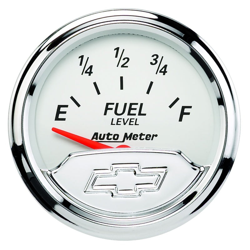 AutoMeter Gauge Fuel Level 2-1/16in. 240 Ohm(e) to 33 Ohm(f) Elec Chevrolet Heritage Bowtie 1317-00408