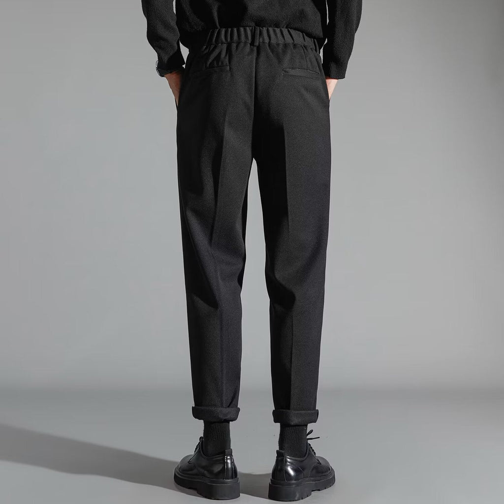 Mens Stylish Slim-fit Wool Casual Pants