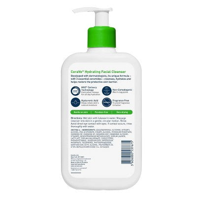 CeraVe Hydrating Face Wash with Hyaluronic Acid and Glycerin 16 fl oz - New - PhishStones Products