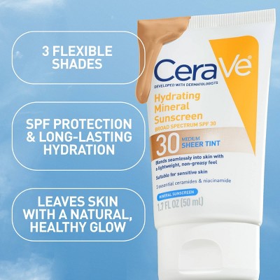 CeraVe Hydrating Mineral Tinted Face Lotion SPF 30 Deep 1.7 fl oz - Missing Box - PhishStones Products