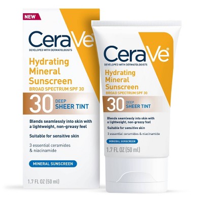 CeraVe Hydrating Mineral Tinted Face Lotion SPF 30 Deep 1.7 fl oz - Missing Box - PhishStones Products