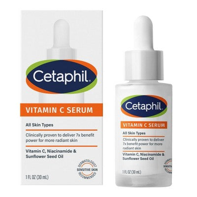 Cetaphil Brightening Vitamin C Face Serum 1fl oz - Imperfect Box - PhishStones Products
