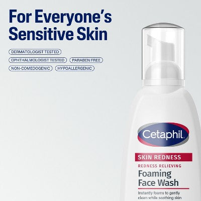 Cetaphil Foaming Face Wash Facial Cleanser for Redness Prone Skin 8 fl oz - New - PhishStones Products