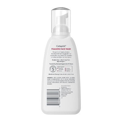 Cetaphil Foaming Face Wash Facial Cleanser for Redness Prone Skin 8 fl oz - New - PhishStones Products