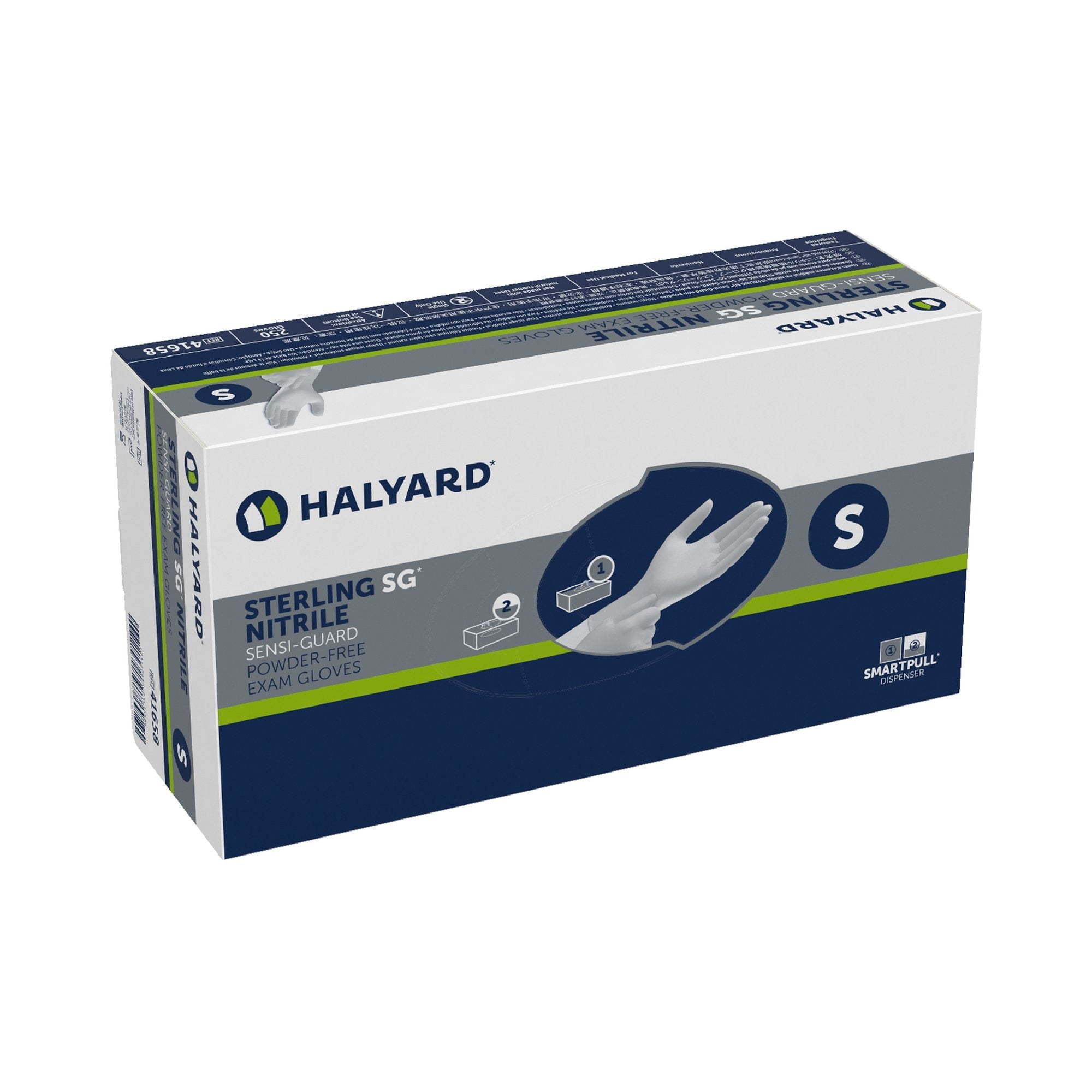 Sterling SG® Nitrile Exam Glove, Small, Silver 41658