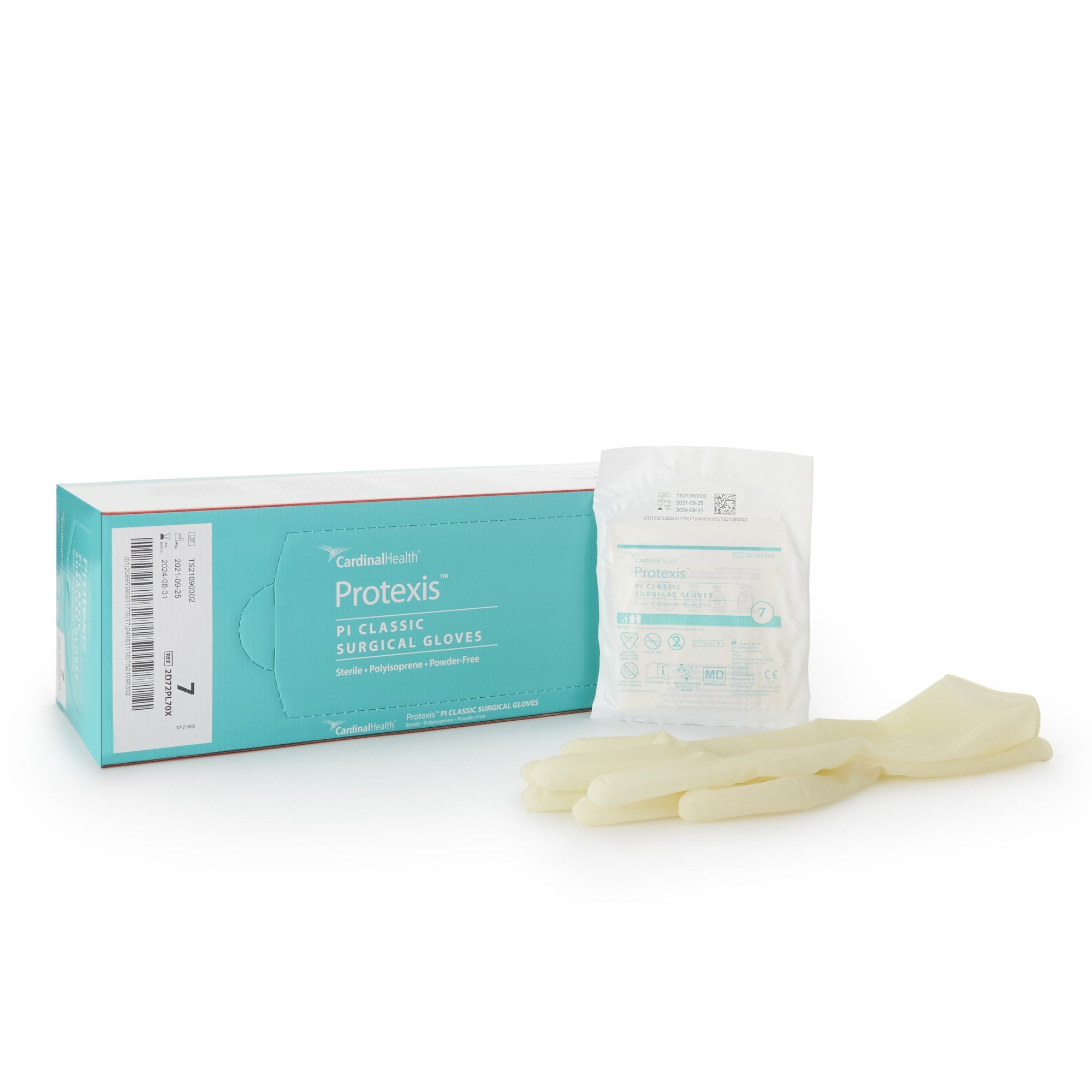 Protexis™ PI Classic Polyisoprene Surgical Glove, Size 7, Ivory 2D72PL70X
