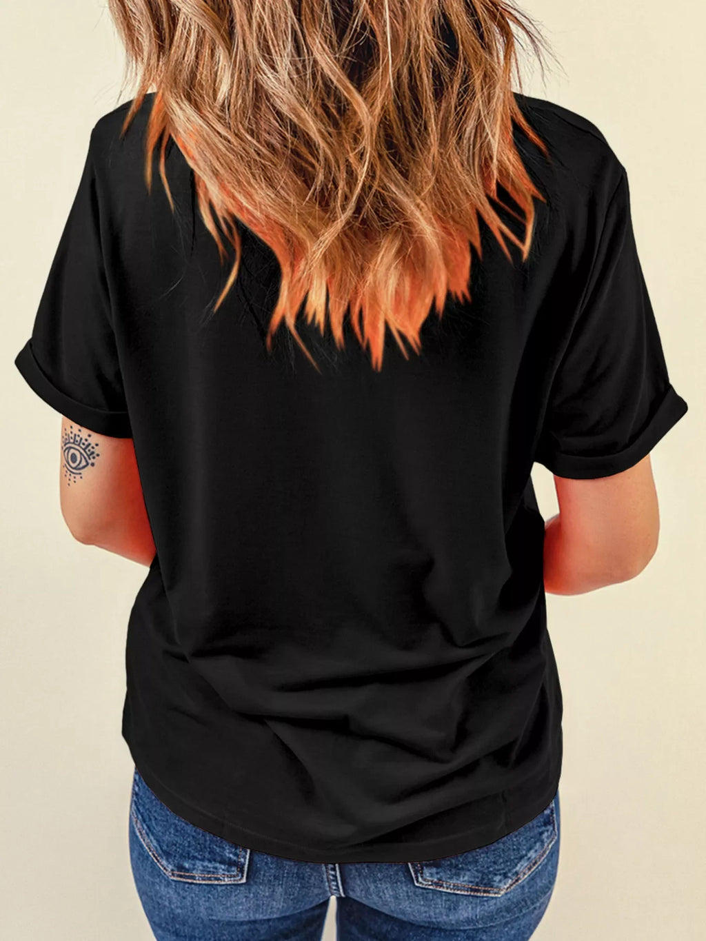 Halloween Ghost Bow Graphic Short Sleeve T-Shirt