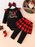 Children's Christmas Bodysuit and Pants Set with Headband - PhishStones Products