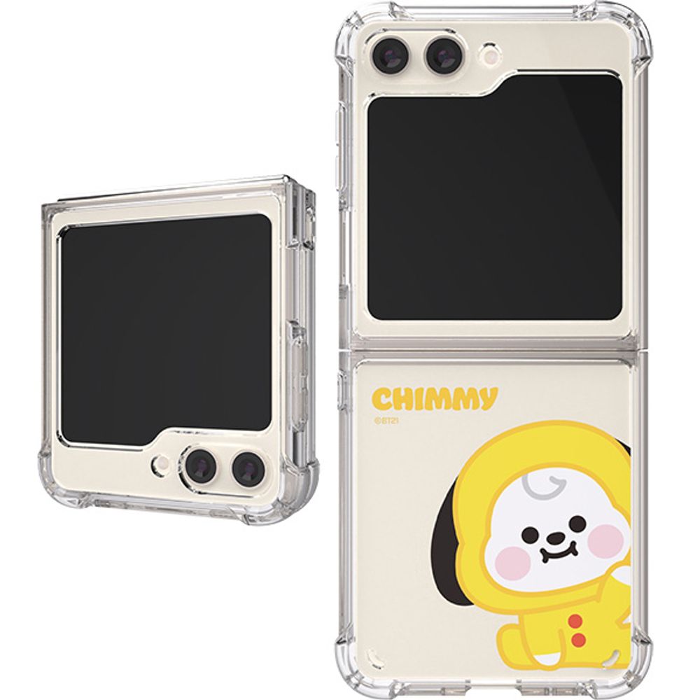 BT21 Baby Galaxy Z Filp5 Clear Air Cushion Reinforced Case