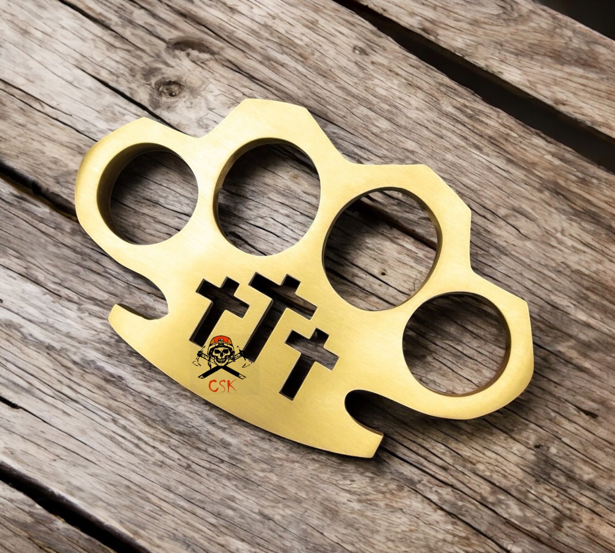 Christian Cross Brass Knuckle - PhishStones Products