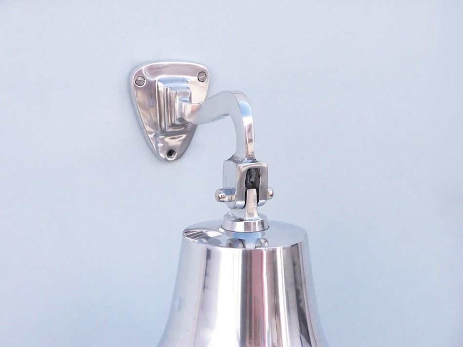 Chrome Hanging Ship's Bell 11""